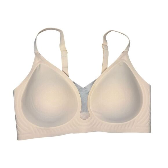 Women’s XL Wireless Bra Beige Stretch Removable Padding NEW - Picture 1 of 6
